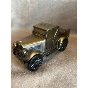1928 Chevy Truck Bronze Car Coin Bank 1974 Banthrico Inc. Spring Grove P.A. USA
